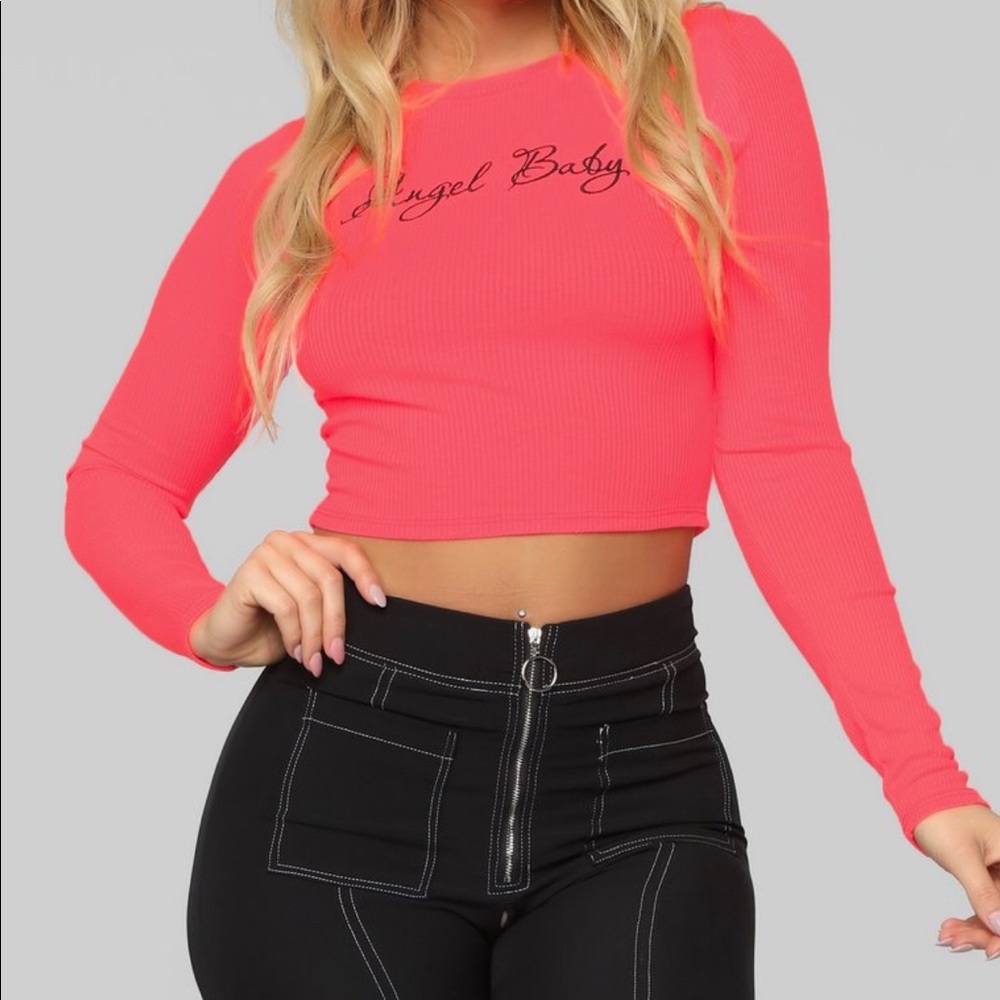 [Fashion Nova] Long Sleeve Crop Top